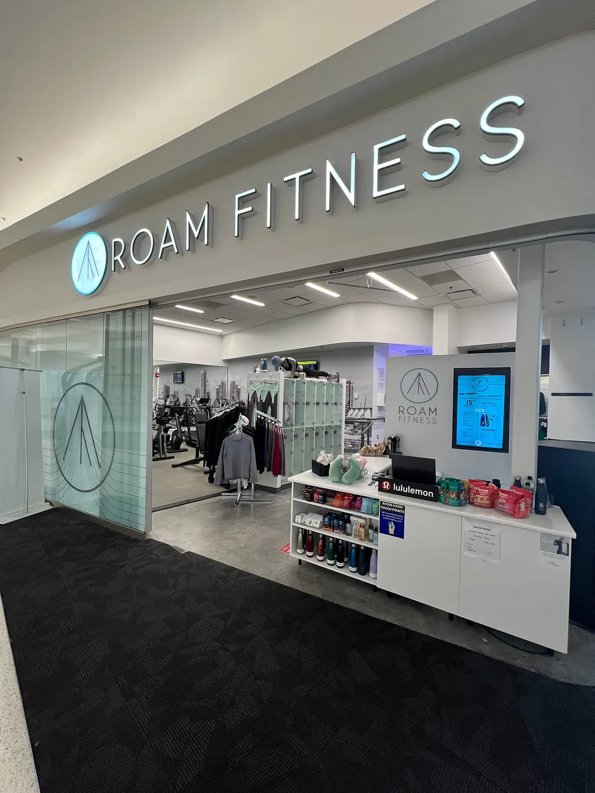 Construction and maintenance work at Roam Fitness, BWI Airport