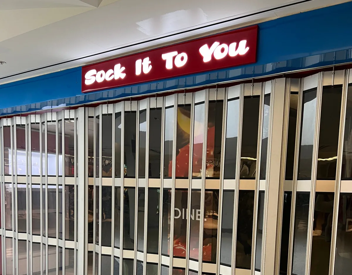 Sock It To Ya retail space during construction at BWI Airport