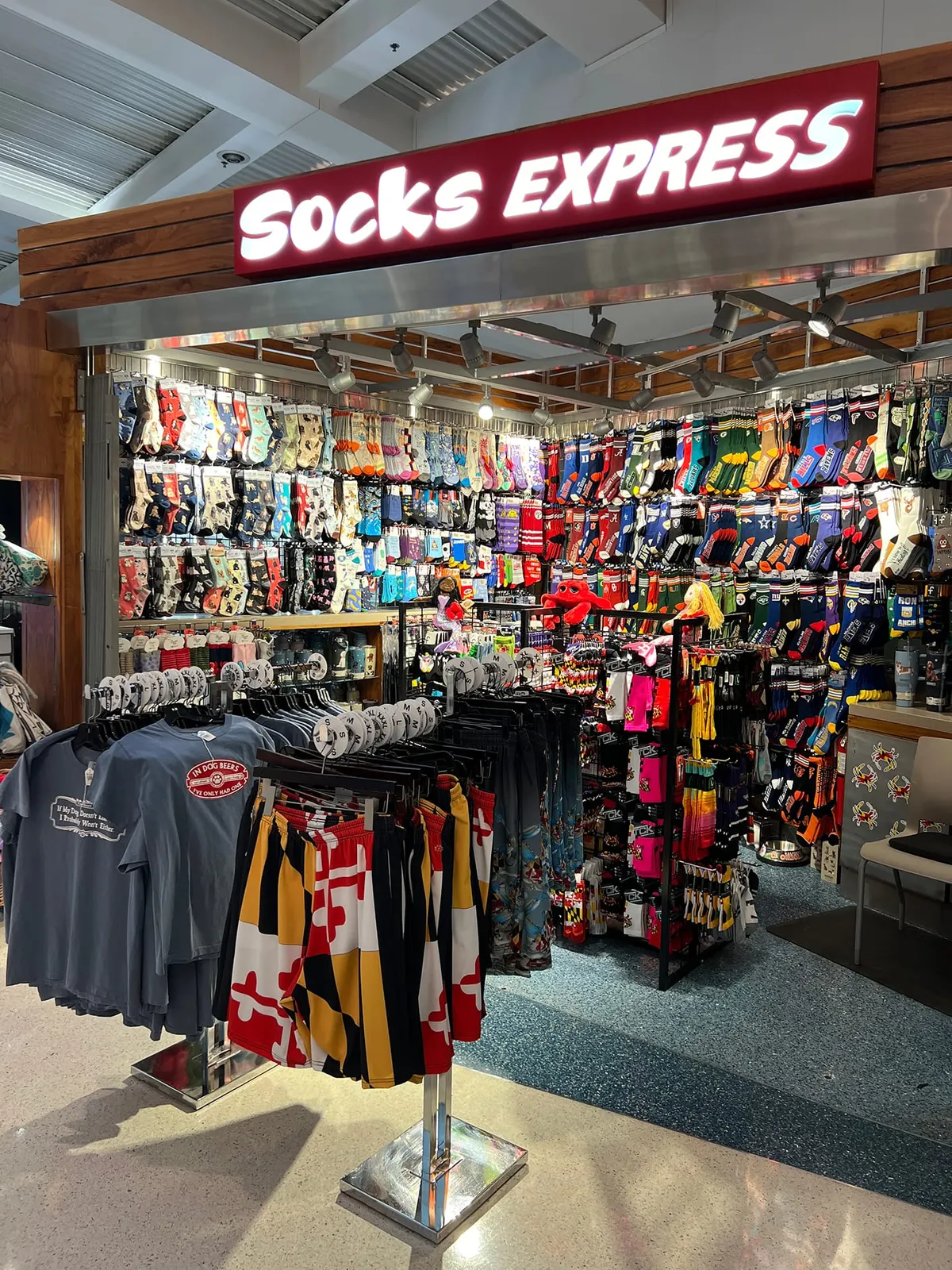 Sock It To Ya storefront at BWI Airport