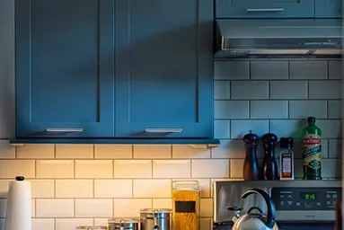 Custom cabinetry installed in a Pasadena, Maryland project